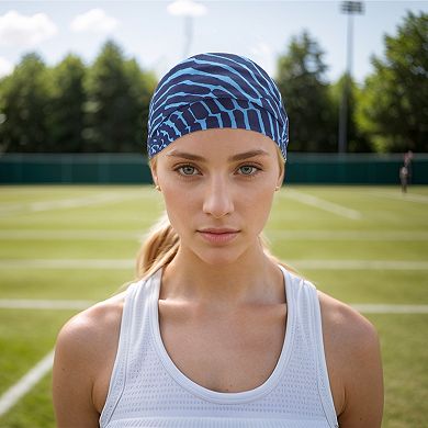 Comfortable Headband Print Tie Headband for Sport Blue 1 Pc