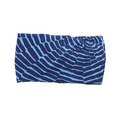 Comfortable Headband Print Tie Headband for Sport Blue 1 Pc