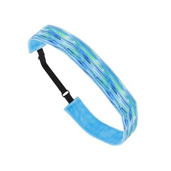 Non Slip Headband Tie-dye Headband for Sport Blue Green 1 pc