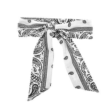 Breathable Headband Paisley Headband for Sport White 1 Pc