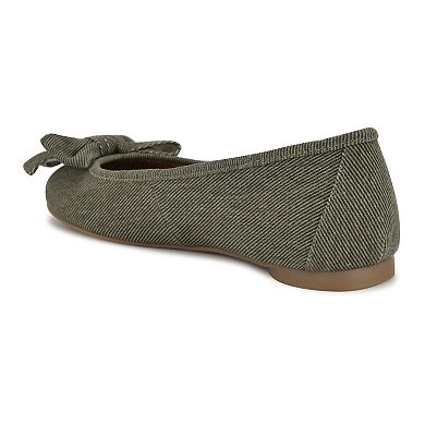 Nine West Veronika Denim Women's Slip-On Ballet Flats