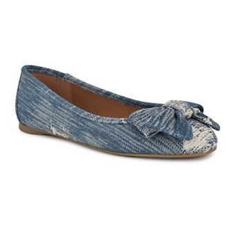 Nine West Veronika Denim Women's Slip-On Ballet Flats