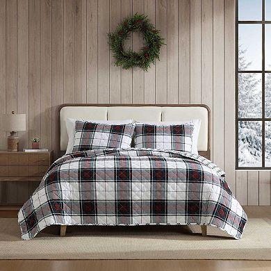 Eddie Bauer Holiday Plaid Red Quilt Set