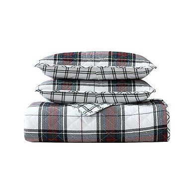 Eddie Bauer Holiday Plaid Red Quilt Set