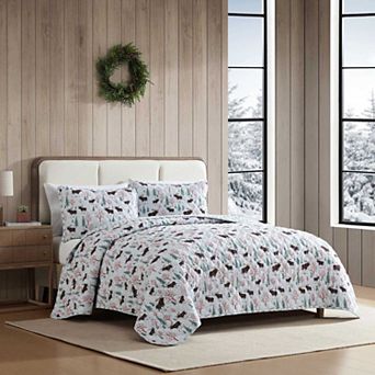 Eddie Bauer Mountain Moose Grey Quilt Set