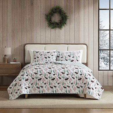 Eddie Bauer Mountain Moose Grey Quilt Set