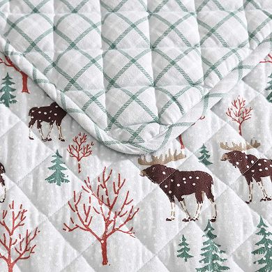 Eddie Bauer Mountain Moose Grey Quilt Set