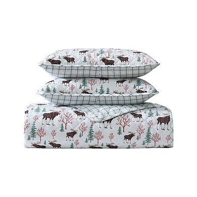Eddie Bauer Mountain Moose Grey Quilt Set