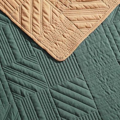 Eddie Bauer Solid Reversible Microfiber Quilt Set