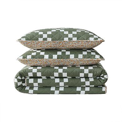 Eddie Bauer Diamond Floral Quilt Set