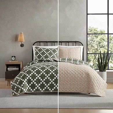 Eddie Bauer Diamond Floral Quilt Set