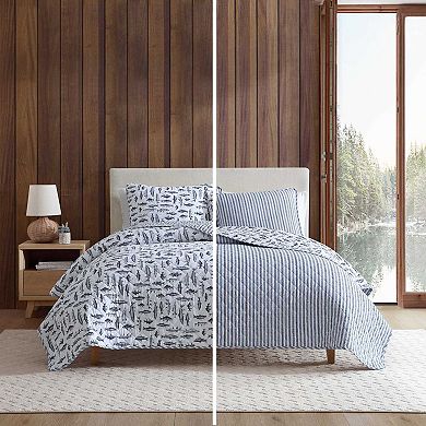 Eddie Bauer Wes Fish Blue Quilt Set