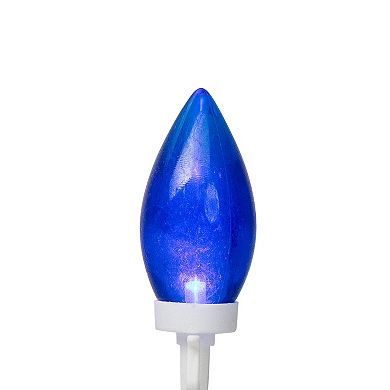 Patriotic LED C9 Red White and Blue 16' White Wire 25-ct. Christmas Lights