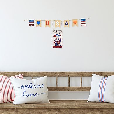 Northlight USA Summer Fun Welcome Patriotic Hanging Wall Decoration