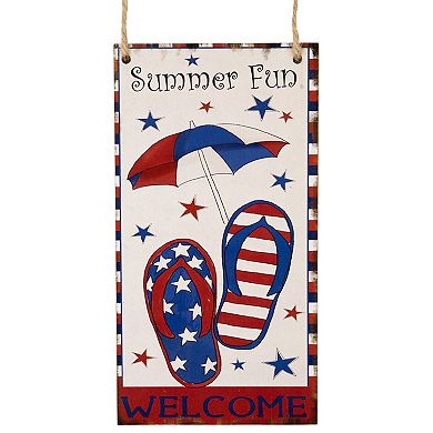 Northlight USA Summer Fun Welcome Patriotic Hanging Wall Decoration