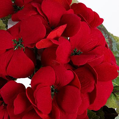 Gerson 24-in. Seasonal Fabric Geranium Twig Wreath
