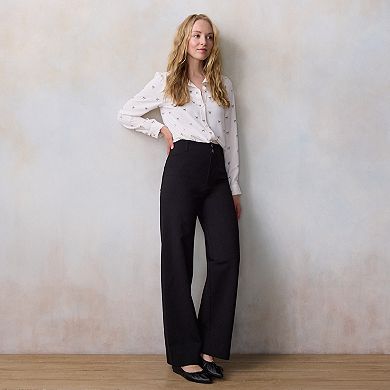 Women's LC Lauren Conrad Wildflower Super High Rise Wide Leg Pants