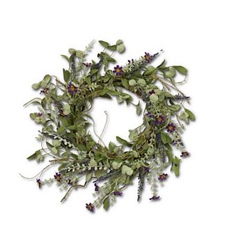 Gerson 24 in Seasonal Artificial Lavender & Herbs Wreath