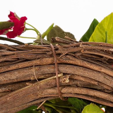 Gerson 24-in. Vibrant Summer Wildflower Twig Wreath