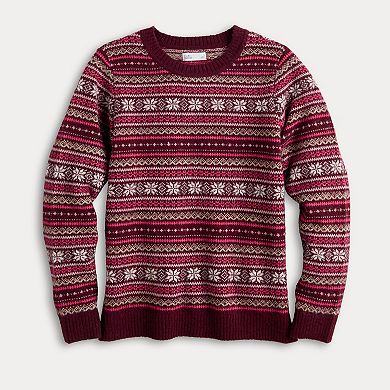 Women's Croft & Barrow® Crewneck Knitted Sweater