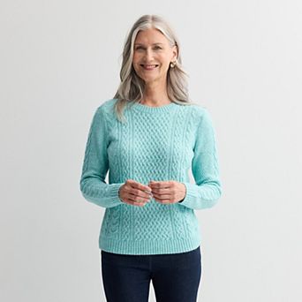 Women's Croft & Barrow® Crewneck Knitted Sweater