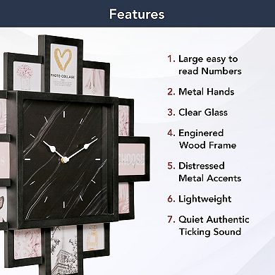 American Art Décor 20 in. Collage Wall Clock