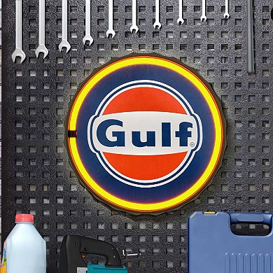 American Art Décor Gulf Round Neon Rope Bar Sign