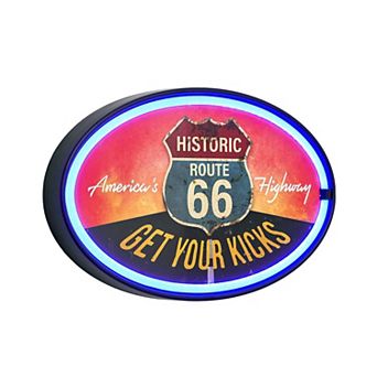 American Art Décor Historic Route 66 Neon Rope Sign