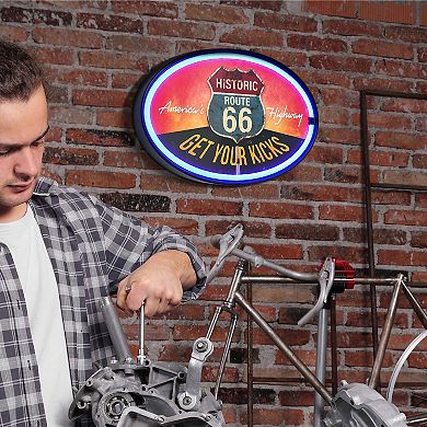 American Art Décor Historic Route 66 Neon Rope Sign