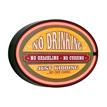 American Art Décor No Drinking Oval Neon Rope Bar Sign