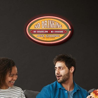 American Art Décor No Drinking Oval Neon Rope Bar Sign