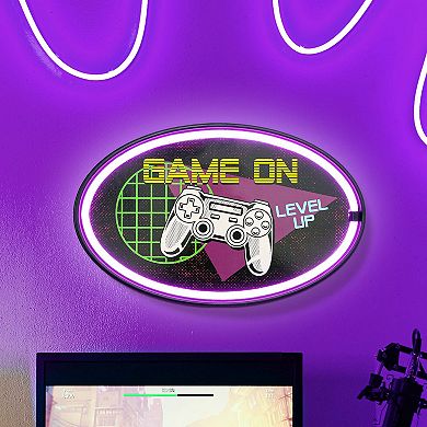 American Art Décor Game On Oval Neon Rope Bar Sign