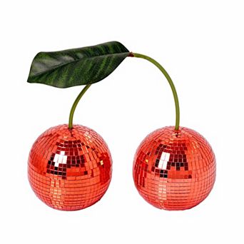 American Art Décor Disco Ball Cherry Table Decor