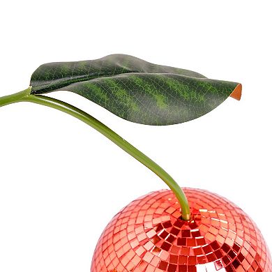 American Art Décor Disco Ball Cherry Table Decor
