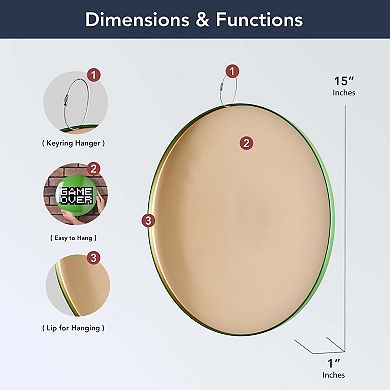 American Art Décor Game Over Dome Metal Sign