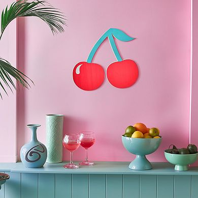 American Art Décor Tipsy Cherries Wall Plaque