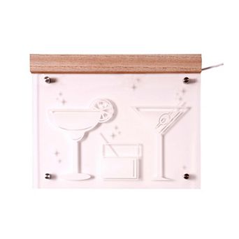 American Art Décor Tipsy Purple LED Drinks Wall Sign