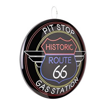 American Art Décor Route 66 Pit Stop Metal Sign