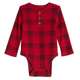 Baby Boys Jumping Beans® Long Sleeve Henley Bodysuit