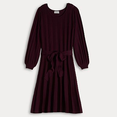 Women's Robbie Bee Long Sleeve A-Line Sweater Dress