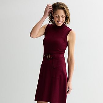 Women's Robbie Bee Sleeveless Full Fashion Sweater Dress