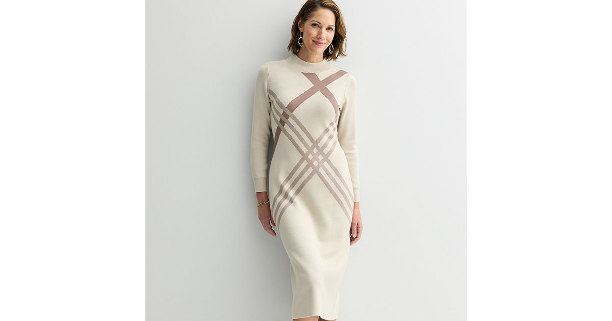 ladies midi winter dresses Womens Dresses, Clothing What Does It Mean 12/5/24 seasonal essentials GRAY/BLACK MELANGE Color:Perfect Blue