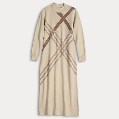 Women's Robbie Bee Long Sleeve Mock Neck Dress