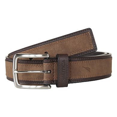 Men's Nautica Casual Overlay Leather Belt