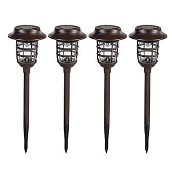 Evergreen Enterprises 4 pk Bronze Solar Pathway Light Set