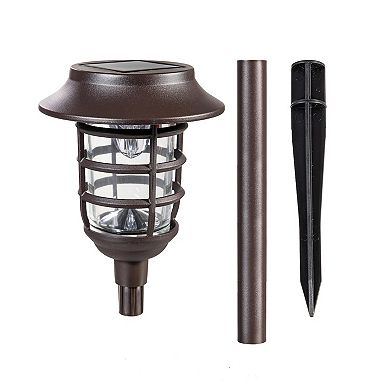 Evergreen Enterprises 4-Pk. Bronze Solar Pathway Light Set