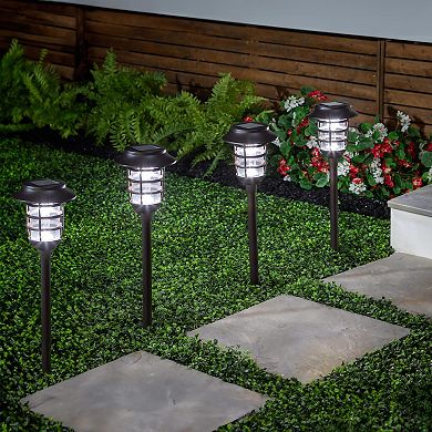 Evergreen Enterprises 4-Pk. Bronze Solar Pathway Light Set