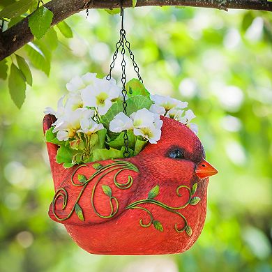 Evergreen Enterprises Red Cardinal Bird Hanging Planter