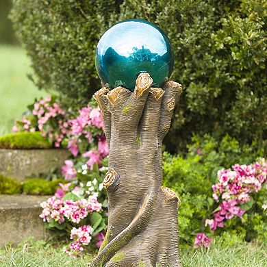 Evergreen Enterprises Teal Stainless Steel Gazing Ball