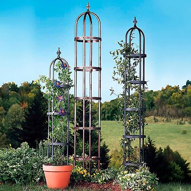 Evergreen Enterprises 8-ft. Powder-Coated Steel Garden Obelisk
